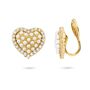 Pearl Heart Clip On Earrings, thumbnail 2 of 2
