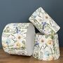 Alda Blue Spring Flowers Tall Cylinder Floral Lampshade, thumbnail 6 of 10