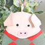 Tin Pig In Blanket Christmas Tree Decoration, thumbnail 2 of 3