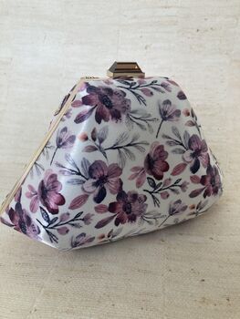 Purple Statement Handcrafted Floral Clutch Bag, 7 of 11