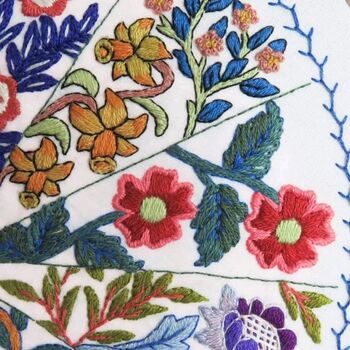 A Year Inspired By William Morris Hand Embroidery Kit, 5 of 7