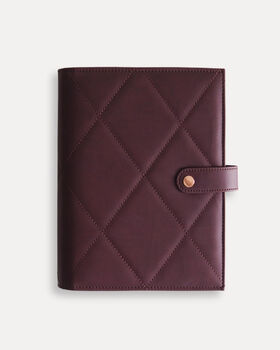Vegan Leather A5 Ring Binder Planner | Chocolate Burgundy, 3 of 7