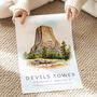 United States Travel Art Prints For Devils Tower Wyoming, thumbnail 4 of 7