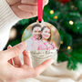 Personalised First Christmas Married Photo Bauble, thumbnail 1 of 5