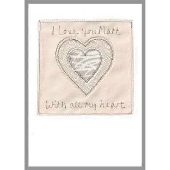 Personalised Heart Romantic Christmas Card For Him, Husband, Boyfriend, Fiancé, 8 of 12