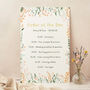 Summer Meadow Wedding Order Of The Day Sign, thumbnail 1 of 2