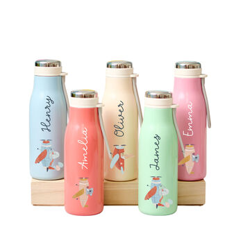 Personalised Kids Animal Water Bottle Gift, 6 of 6