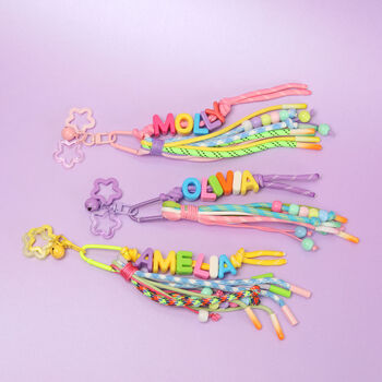 Personalised Kids’ Bag Charm With Rope Tassels, 7 of 7