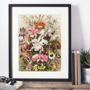 Floral Orchids Vintage Style Art Print, thumbnail 1 of 4
