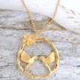 Turtle Dove Infinity Necklace In Gold Plated Silver, thumbnail 1 of 5
