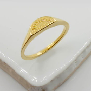 Sun Signet Ring Silver/Solid Gold, 2 of 9