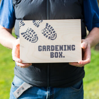 Personalised Gardening Storage Box With Lift Off Lid, 7 of 8