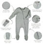 White Sleepsuit With Zip Ribbed Cotton 0 Three Y Old, thumbnail 4 of 6
