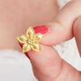 Gold Plated Sterling Silver Flower Stud Earrings, thumbnail 5 of 7