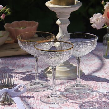 Pair Of Vintage Style Champagne Glasses, 2 of 7