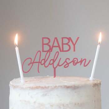 Personalised Baby Shower Cake Topper, 3 of 6