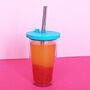 Reusable Bubble Tea Cup And Metal Straw, thumbnail 2 of 2