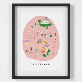 Map Of Cheltenham Art Print, 2 of 3