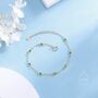 Extra Delicate Emerald Green Cz Bezel Bracelet, thumbnail 6 of 12