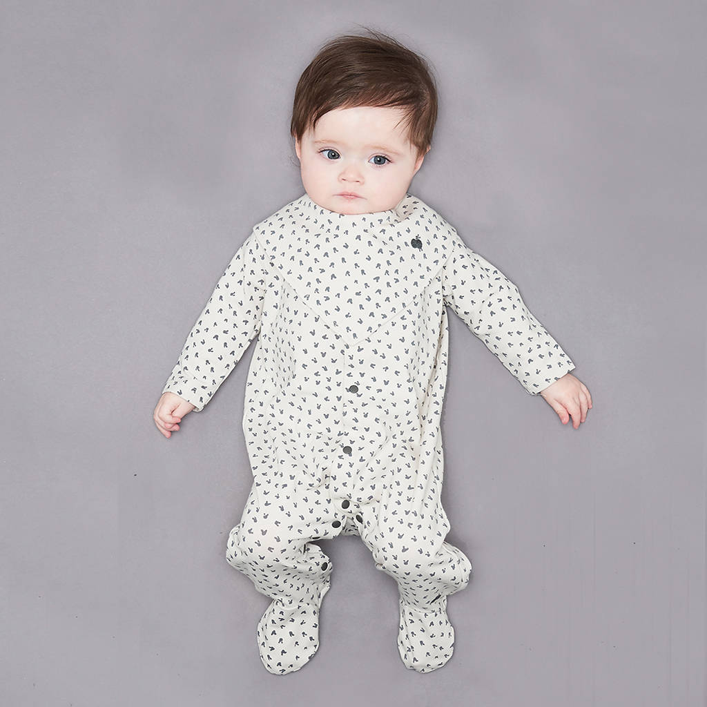 organic baby sleepsuit