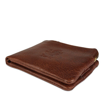 'Hudson' Men's Leather Bi Fold Wallet In Cognac, 6 of 9