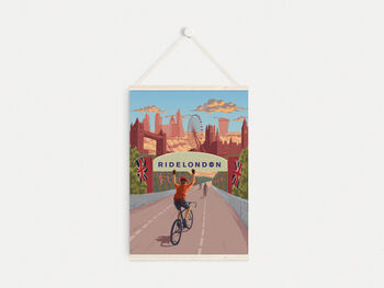 Ride London Cycling Travel Poster Art Print, 6 of 8