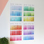 Paint Chip Colour Swatch Wall Planner 2024, thumbnail 9 of 11