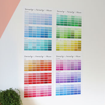 Paint Chip Colour Swatch Wall Planner 2024, 9 of 11