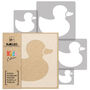 Reusable Stencils Five Pcs Rubber Duck With Brushes, thumbnail 2 of 5