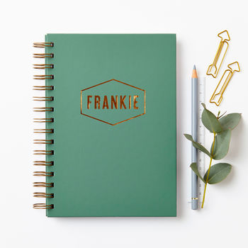 Personalised Copper Name Notebook, 2 of 8