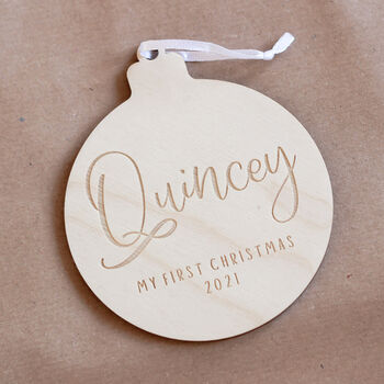 Personalised My First Christmas 2021 Bauble, 2 of 4