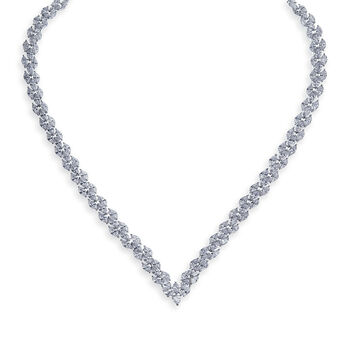 Lincoln Rhodium Plated Retro Inspired Necklace, 2 of 6