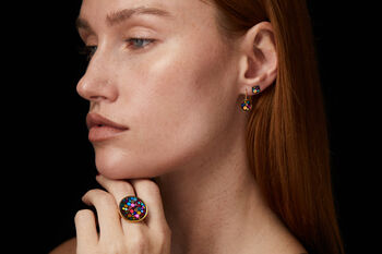 Elegant Disco Drop Earrings With Colourful Sparkles, 5 of 9