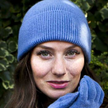 Personalised Hearts Cashmere Wool Beanie Winter Hat, 4 of 7