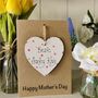 Personalised Mother's Day Auntie Wooden Keepsake Card, thumbnail 2 of 3