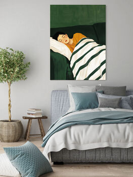 Female Sleeping Portrait Art Print, 2 of 3