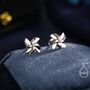 Sterling Silver Pinwheel Stud Earrings, thumbnail 1 of 12