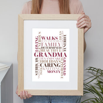 Personalised Custom Made Word Art Print 'Use Any Words', 6 of 8