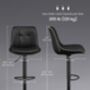 Set Of Two Bar Stools Swivel Chairs Synthetic Leather, thumbnail 11 of 12