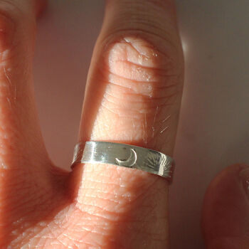 Sun And Moon Chunky Ring Silver Or 9ct Gold, 8 of 8