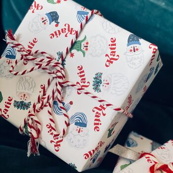 Santa Personalised Christmas Wrapping Paper, 3 of 11