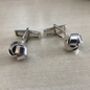 Sterling Silver Woven Knot Cufflinks, thumbnail 2 of 5