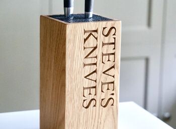 Personalised Wooden Knife Holder, 3 of 5