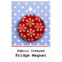 ''Scandi Snowflakes'' Christmas Stocking Filler Magnet, thumbnail 1 of 2