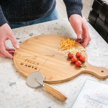 Personalised Bamboo Pizza Board, 2 of 4