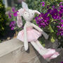 Linen Rabbit Ballerina Soft Toy, thumbnail 1 of 2