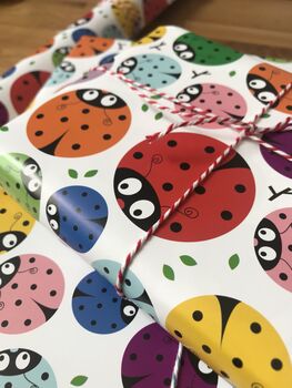 Rainbow Bug Spotty Wrapping Paper, 4 of 7