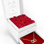 Valentine's Day Red Roses Jewellery Box And Necklace Gift Set, thumbnail 2 of 3