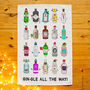 Funny Gin Christmas Tea Towel, thumbnail 2 of 4