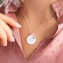 Sterling Silver 30th Birthday Disc Birthstone Necklace, thumbnail 1 of 12